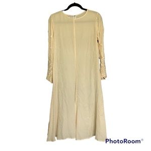 Vintage 70’s Ciao Petite Dress Cream with Beading on Sleeves.